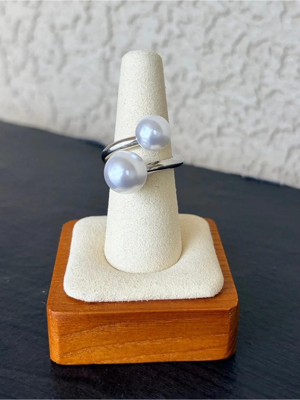 Classic Silver Pearl Open Ring